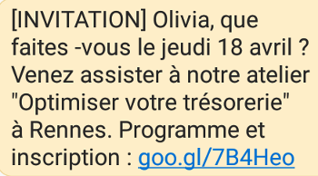 Exemple sms